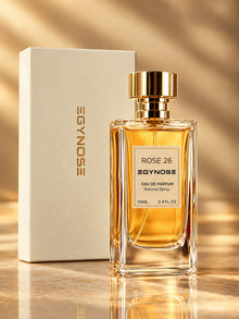 ROSE 26 perfume by EGYNOSE with Red Rose and floral notes with vanillia musk  عطر ورد راقٍ في مصر