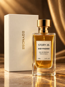 STORY 26 perfume by EGYNOSE with lemon bergamot spice woody amber fragrance   عطر حمضي عنبري خشبي راقٍ في مصر